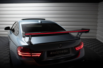 BMW 4 F32 / 4 F32 M-Sport Coupe 2013-2020 Kolfibervinge med Bred Infästning och LED-Ljus Maxton Design
